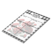 ブラックnホワイトフローラジンガム_看護スキル ノートパッド (アングル)