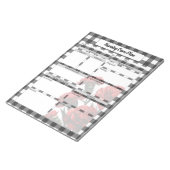 ブラックnホワイトフローラジンガム_看護気に計画 ノートパッド (アングル)