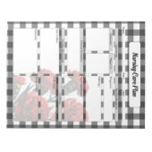 ブラックnホワイトフローラジンガム_看護気に計画 ノートパッド (正面)