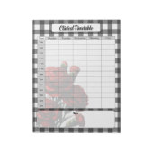 ブラックnホワイトフローラジンガム_臨床時間表 ノートパッド (回転)