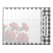 ブラックnホワイトフローラ_介入評価 ノートパッド (正面)