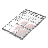 ブラックnホワイトフローラ_投薬テンプレート ノートパッド (アングル)