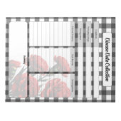 ブラックnホワイトフローラ_疾患データ収集 ノートパッド (正面)