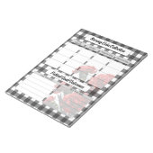 ブラックnホワイトフローラ_看護データ収集 ノートパッド (アングル)