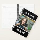 ブラックnホワイト写真テンプレート10代の年次プランナー プランナー手帳 (ディスプレー)