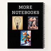 ブラックNホワイト勉強スパイラルノートブック ノートブック (裏面)