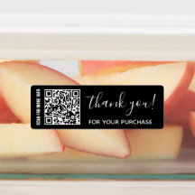 ブラックQRコードを購入パーソナライズされたありがとう