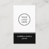 ブラックQRコードシンプルロゴ名刺 名刺 (正面)