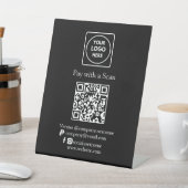 ブラックQRコード決済 | Venmo PayPal ビジネス決済 台座サイン (インサイチュ)