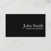 ブラックQRコード輸送ブローカーミニマリスト 名刺 (正面)