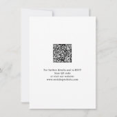 ブラックQRコード クラシカルな結婚式の詳細 ノートカード (裏面)