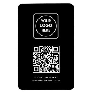 ブラックQR   モダンビジネスロゴプロフェッショナル マグネット