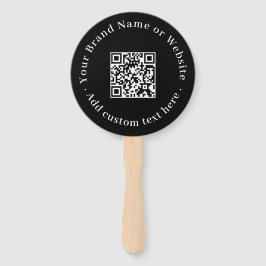 ブラックQR | モダン ミニマル 円形デザイン ハンドファン