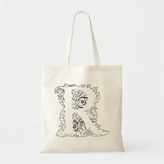 ブラック'R'デザイントートバッグ トートバッグ (正面)