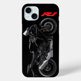 ブラックR1スポーツバイクバイク iPhone 15 MINIケース