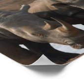 ブラックRhinoポスタープリント ポスター (角)