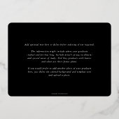 ブラックRN Asclepius卒業写真発表 箔招待状 (裏面)