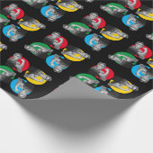 ブラックROSIEリベッタープリントラッピング紙 ラッピングペーパー (角)