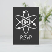 ブラックRSVPカードの魅力的な力 出欠カード (スタンド正面)