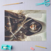 ブラックSCIフィデコパージュの服を着た女性戦士 薄葉紙 (クラフト)