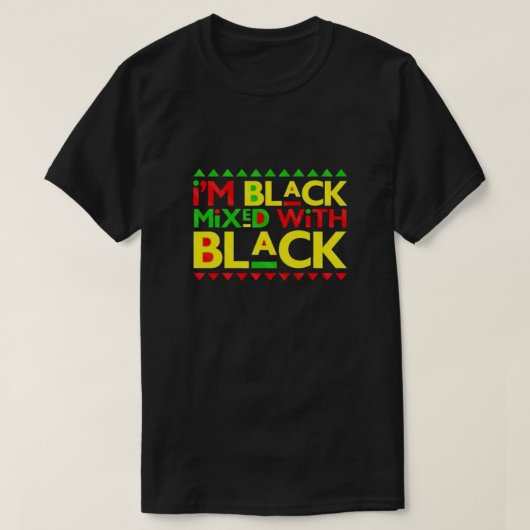 ブラックTシャツとミックス Tシャツ (デザイン正面)