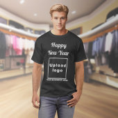 ブラックTシャツの新年の挨拶 Tシャツ