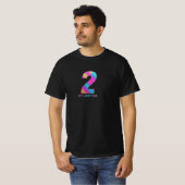 ブラックTシャツ ラッキーナンバー Tシャツ (正面フル)