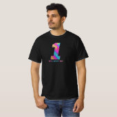 ブラックTシャツ ラッキーナンバー Tシャツ (正面フル)