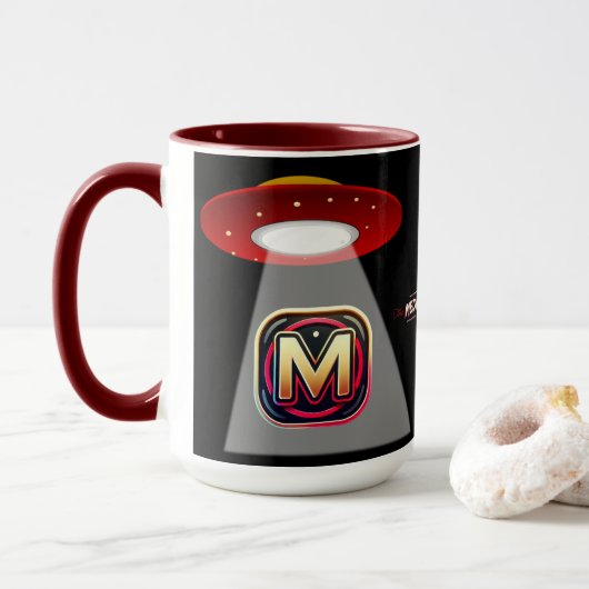 ブラックUFOコーヒーマグ マグカップ (ドーナツ付き)