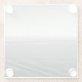 ブラックVelvet海モノクロ写真 ガラスコースター (裏面)