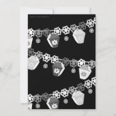 ブラックw/ホワイトランタンリタイアメントパーティの招待状 招待状 (裏面)