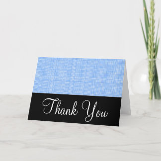ブラックW/Blue Plaid Basic Thank You Greeting Card サンキューカード