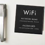 ブラックWiFiネットワークパスワードエアブホテル冷蔵庫 マグネット<br><div class="desc">WiFi詳細に便利なマグネットを提供し、お好みのカスタム文字を搭載。「パーソナライズ」オプショクリックンで、独自の文字を簡単に追加。</div>