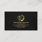 ブラッグランジク金ゴールドバルブ電源プラグMotif電気 名刺 (裏面)