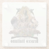 ブラッコイタリアノタペストリー装飾用クッショントリベットスクアール ガラスコースター (裏面)