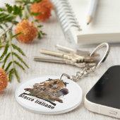 ブラッコイタリアノタペストリー装飾用クッショントリベットスクアール キーホルダー (正面右)