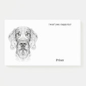 ブラッコイタリアノ抽象芸術アートドッグ名 ポストイット (正面)