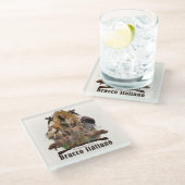 ブラッコイタリアノ ガラスコースター (アングル)