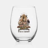 ブラッコイタリアノ ステムなしワイングラス (正面)