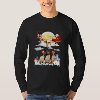 ブラッコイタリアーノドッグサンタスレイクリスマス恋人  Tシャツ