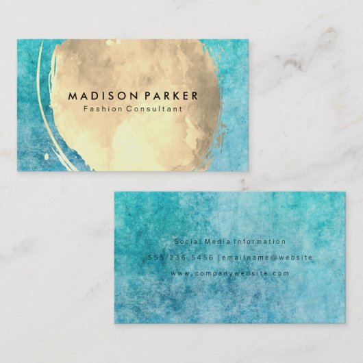 ブラッコンテンポラリーク仕上げ水彩 名刺 (正面/裏面)