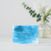 ブラッコンテンポラリード水色 名刺 (スタンド正面)