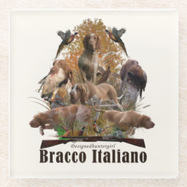 ブラッコ・イタリアーノ ガラスコースター