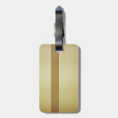 ブラッシフェイクュ金ゴールド-名前をカスタムする ラゲッジタグ (裏面縦)