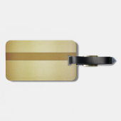 ブラッシフェイクュ金ゴールド-名前をカスタムする ラゲッジタグ (裏面横)