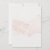 ブラッシミニマルングピーチバーチャル結婚式招待状 招待状 (裏面)