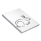 ブラッシュアートうさぎ ノートブック (右側)