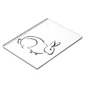 ブラッシュアートうさぎ ノートブック (左側)