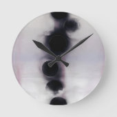 ブラッシュオービットアブストラクト ラウンド壁時計 (正面)