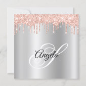 ブラッシュグリッター垂れシルバーグラデーション影 招待状 (裏面)
